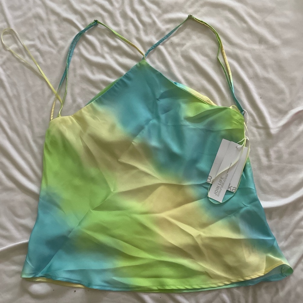 Bershka Ti-Dye Satin Croptop